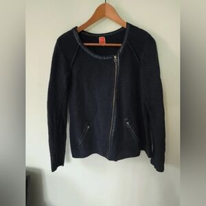 Women's Black Textured Jacket